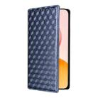 For Honor 400 Pro Global 160.8mm Cubic Grid Texture Flip Leather Phone Case(Blue) - 2