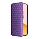 For Honor 400 Pro Global 160.8mm Cubic Grid Texture Flip Leather Phone Case(Purple) - 2