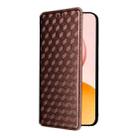 For Honor 400 Pro Global 160.8mm Cubic Grid Texture Flip Leather Phone Case(Brown) - 2