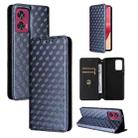 For Motorola Edge 50 Fusion 5G Cubic Grid Texture Flip Leather Phone Case(Blue) - 1