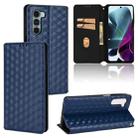 For Motorola Edge S30 / Moto G200 5G Cubic Grid Texture Flip Leather Phone Case(Blue) - 1