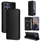 For Motorola Edge 60 Fusion Cubic Grid Texture Flip Leather Phone Case(Black) - 1