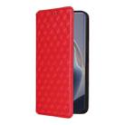 For Motorola Edge 60 Fusion Cubic Grid Texture Flip Leather Phone Case(Red) - 2