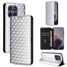 For Motorola Edge 60 Fusion Cubic Grid Texture Flip Leather Phone Case(Silver) - 1