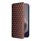 For Motorola Edge 60 Fusion Cubic Grid Texture Flip Leather Phone Case(Brown) - 2