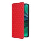 For Motorola Edge 60 Stylus Cubic Grid Texture Flip Leather Phone Case(Red) - 2