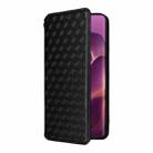 For Motorola Edge 60 Pro Cubic Grid Texture Flip Leather Phone Case(Black) - 2