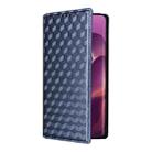 For Motorola Edge 60 Pro Cubic Grid Texture Flip Leather Phone Case(Blue) - 2
