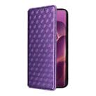 For Motorola Edge 60 Pro / 60s Pro 5G Cubic Grid Texture Flip Leather Phone Case(Purple) - 2