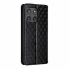 For Motorola Edge 5G 2025 Cubic Grid Texture Flip Leather Phone Case(Black) - 3