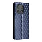 For Motorola Edge 5G 2025 Cubic Grid Texture Flip Leather Phone Case(Blue) - 3