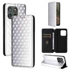 For Motorola Edge 5G 2025 Cubic Grid Texture Flip Leather Phone Case(Silver) - 1