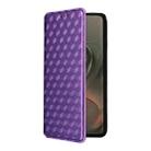 For Motorola Edge 5G 2025 Cubic Grid Texture Flip Leather Phone Case(Purple) - 2