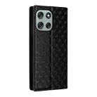 For Motorola Moto G56 / G66j / G66y 5G Cubic Grid Texture Flip Leather Phone Case(Black) - 3
