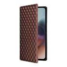 For Motorola Moto G56 / G66j / G66y 5G Cubic Grid Texture Flip Leather Phone Case(Brown) - 2