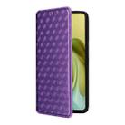 For Motorola Moto G86 5G Cubic Grid Texture Flip Leather Phone Case(Purple) - 2