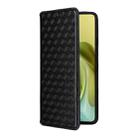 For Motorola Moto G86 Power 5G Cubic Grid Texture Flip Leather Phone Case(Black) - 2