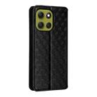 For Motorola Moto G86 Power 5G Cubic Grid Texture Flip Leather Phone Case(Black) - 3