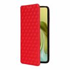 For Motorola Moto G86 Power 5G Cubic Grid Texture Flip Leather Phone Case(Red) - 2