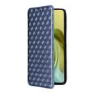 For Motorola Moto G86 Power 5G Cubic Grid Texture Flip Leather Phone Case(Blue) - 2