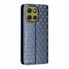 For Motorola Moto G86 Power 5G Cubic Grid Texture Flip Leather Phone Case(Blue) - 3