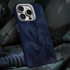 For iPhone 13 Pro Max Camouflage Leather Metal Frame MagSafe PC Phone Case(Blue) - 1