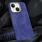 For iPhone 13 Camouflage Leather Metal Frame MagSafe PC Phone Case(Purple) - 1