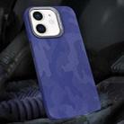 For iPhone 12 / 12 Pro Camouflage Leather Metal Frame MagSafe PC Phone Case(Purple) - 1