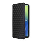 For Motorola Moto E14 / G04 / G04S / G24 Cubic Grid Texture Flip Leather Phone Case(Black) - 2