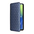 For Motorola Moto E14 / G04 / G04S / G24 Cubic Grid Texture Flip Leather Phone Case(Blue) - 2