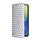 For Motorola Moto E14 / G04 / G04S / G24 Cubic Grid Texture Flip Leather Phone Case(Silver) - 2