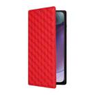 For Motorola Moto G Stylus 4G 2023 Cubic Grid Texture Flip Leather Phone Case(Red) - 2