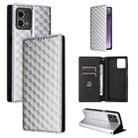 For Motorola Moto G Stylus 4G 2023 Cubic Grid Texture Flip Leather Phone Case(Silver) - 1