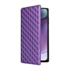 For Motorola Moto G Stylus 4G 2023 Cubic Grid Texture Flip Leather Phone Case(Purple) - 2
