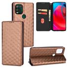 For Motorola Moto G Stylus 5G 2021 Cubic Grid Texture Flip Leather Phone Case(Brown) - 1