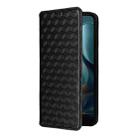 For Motorola Moto G05 4G / E15 4G Cubic Grid Texture Flip Leather Phone Case(Black) - 2
