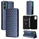 For Motorola Moto G05 4G / E15 4G Cubic Grid Texture Flip Leather Phone Case(Blue) - 1
