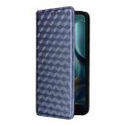 For Motorola Moto G05 4G / E15 4G Cubic Grid Texture Flip Leather Phone Case(Blue) - 2