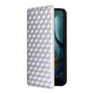 For Motorola Moto G05 4G / E15 4G Cubic Grid Texture Flip Leather Phone Case(Silver) - 2