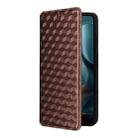 For Motorola Moto G05 4G / E15 4G Cubic Grid Texture Flip Leather Phone Case(Brown) - 2
