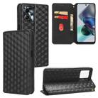 For Motorola Moto G13 / G23 Cubic Grid Texture Flip Leather Phone Case(Black) - 1