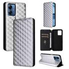 For Motorola Moto G14 4G Cubic Grid Texture Flip Leather Phone Case(Silver) - 1