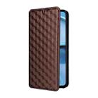 For Motorola Moto G14 4G Cubic Grid Texture Flip Leather Phone Case(Brown) - 2