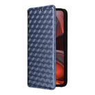 For Motorola Moto G15 4G / G15 Power 4G Cubic Grid Texture Flip Leather Phone Case(Blue) - 2