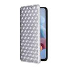 For Motorola Moto G34 5G Cubic Grid Texture Flip Leather Phone Case(Silver) - 2