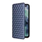 For Motorola Moto G35 5G Cubic Grid Texture Flip Leather Phone Case(Blue) - 2