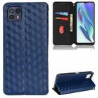 For Motorola Moto G50 5G Cubic Grid Texture Flip Leather Phone Case(Blue) - 1