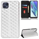For Motorola Moto G50 5G Cubic Grid Texture Flip Leather Phone Case(Silver) - 1