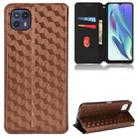 For Motorola Moto G50 5G Cubic Grid Texture Flip Leather Phone Case(Brown) - 1