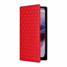 For Motorola Moto G55 5G Cubic Grid Texture Flip Leather Phone Case(Red) - 2